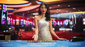 Dealer profesional dalam studio kasino langsung palem77